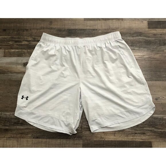 Under Armour Heatgear Mens 2XL Gray Athletic Shorts with Pockets - Picture 1 of 6
